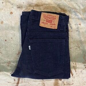 Vintage 1980s Levi's dark blue corduroy 517 pants